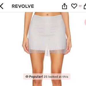 Crystal mini skirt in silver